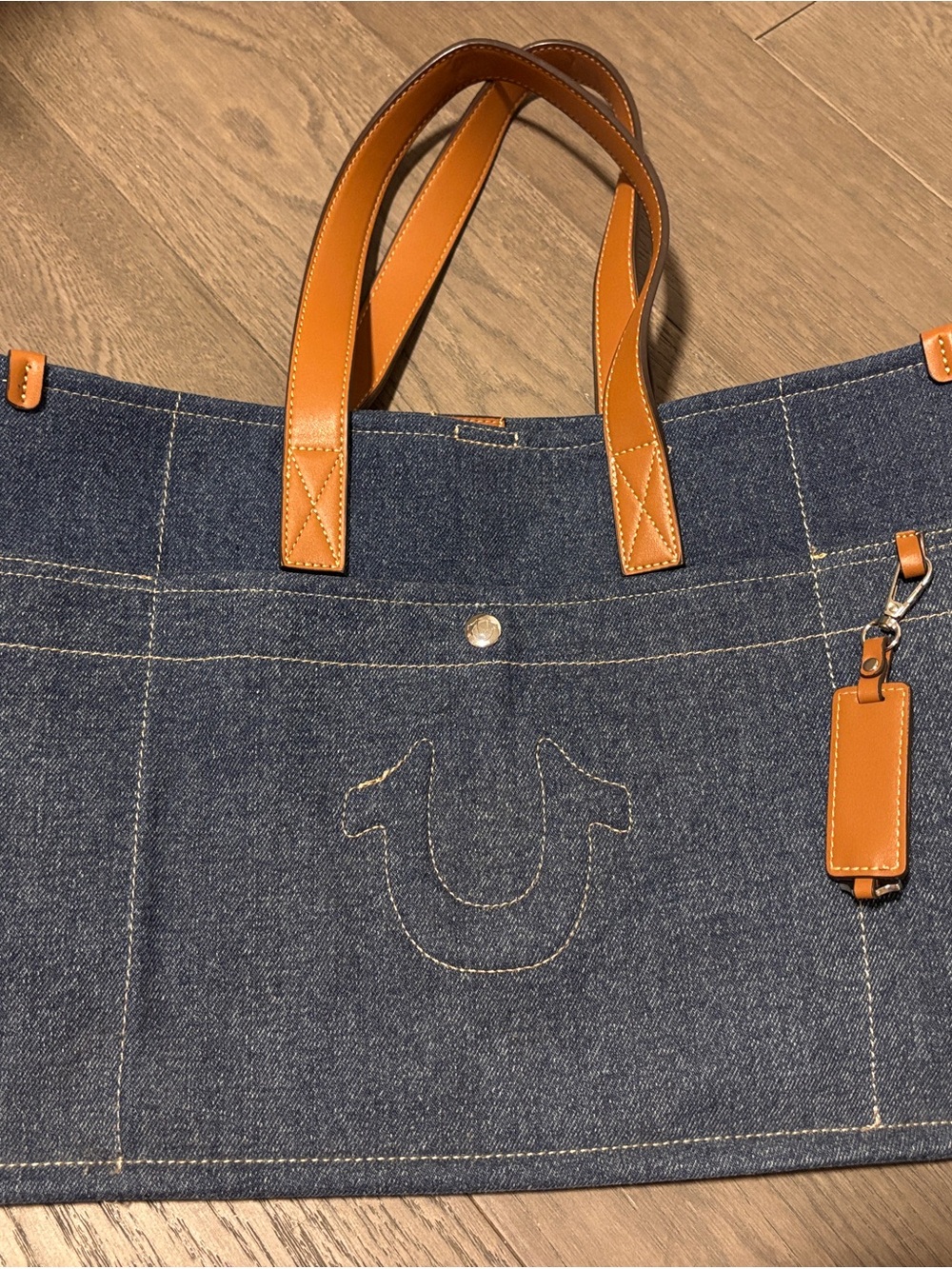 True Religion Stitched Horseshoe Large Tote